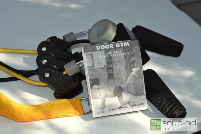 lot 5093 image: Door Gym  Cable pulley in-home gym system com...