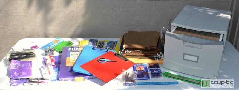 lot 5101 image: Office Supplies  Plastic file folder drawer w...