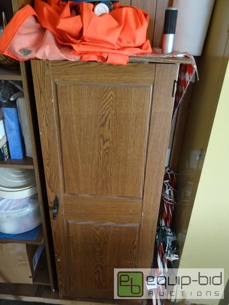 lot 2012 image: Wooden Storage Cabinet Full Of Gardening Item...