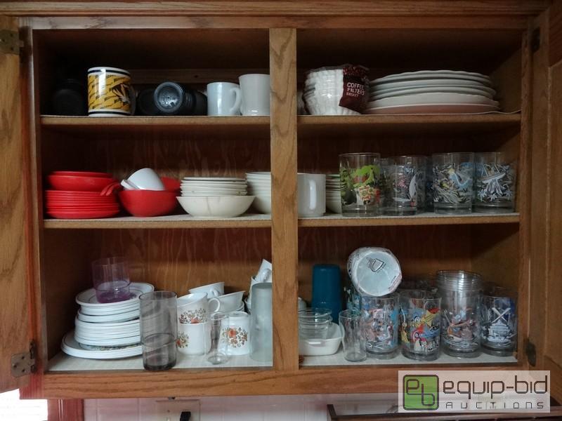 lot 2018 image: Large Lot Of Kitchen Dishwares Cups, Plates B...