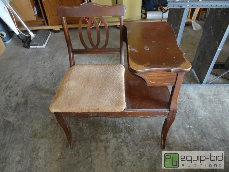 lot 2036 image: Wooden ChairDesk  May Need Repairs...