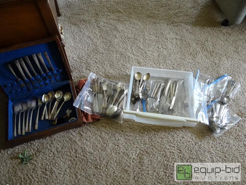lot 2054 image: Large Lot Of Flatware Silver Plated...
