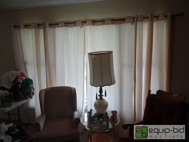 lot 2074 image: Curtains And Rod For 10ft Wide Window...