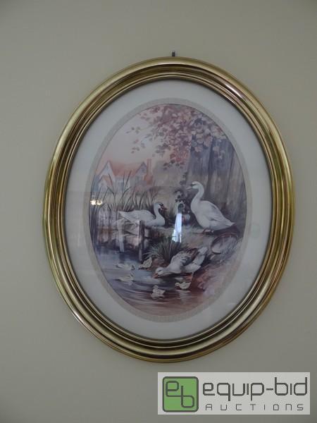 lot 2075 image: Lot Of (5) Wall Hanging Wall Art  (2) Oil Pri...