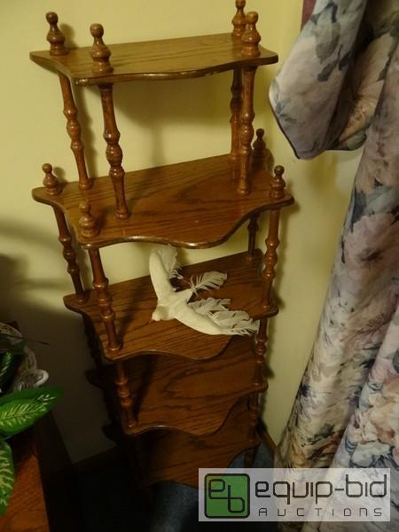 lot 2081 image: 5 Tier Wooden Shelf  Contents Not Included...