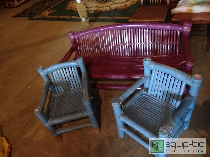 lot 2102 image: Lot Of (2) Kids Chairs And (1) Bench...
