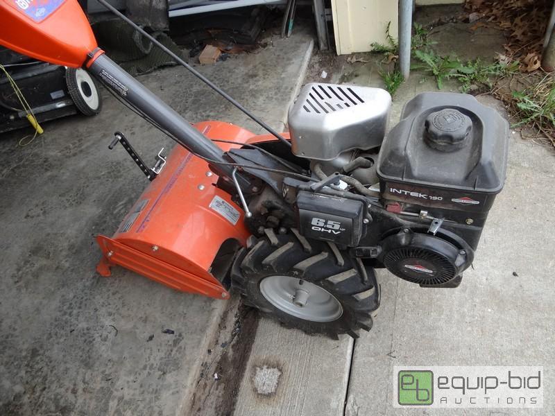 lot 2105 image: Husqvarna 17Inch Wide Rear Tine Tiller With 6...