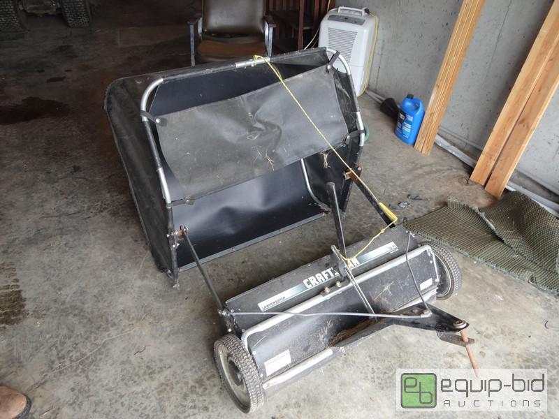 lot 2106 image: Craftman 32Inch Lawn Sweeper Tow Behind...
