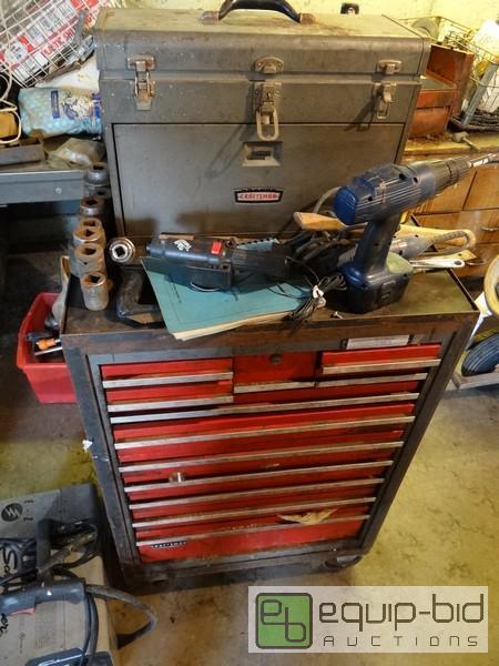 lot 2113 image: (2) Craftsman Tool Boxes With Contents  Pleas...
