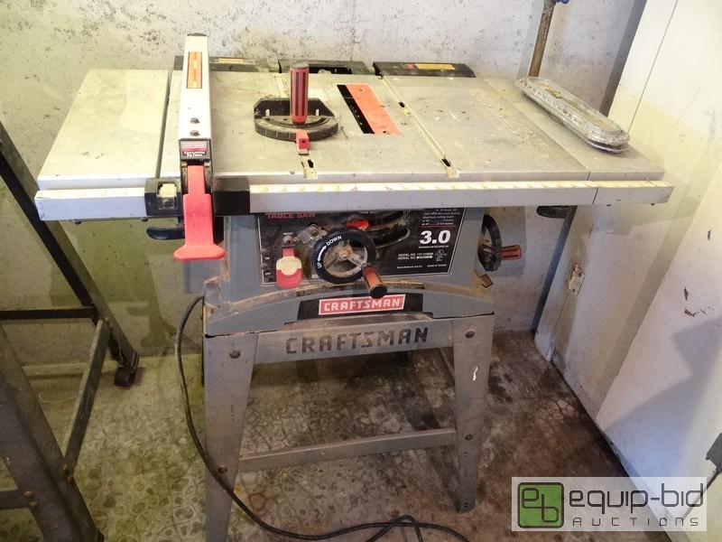 lot 2116 image: Craftsman 3hp 10Inch Table Saw  On Stand  120...