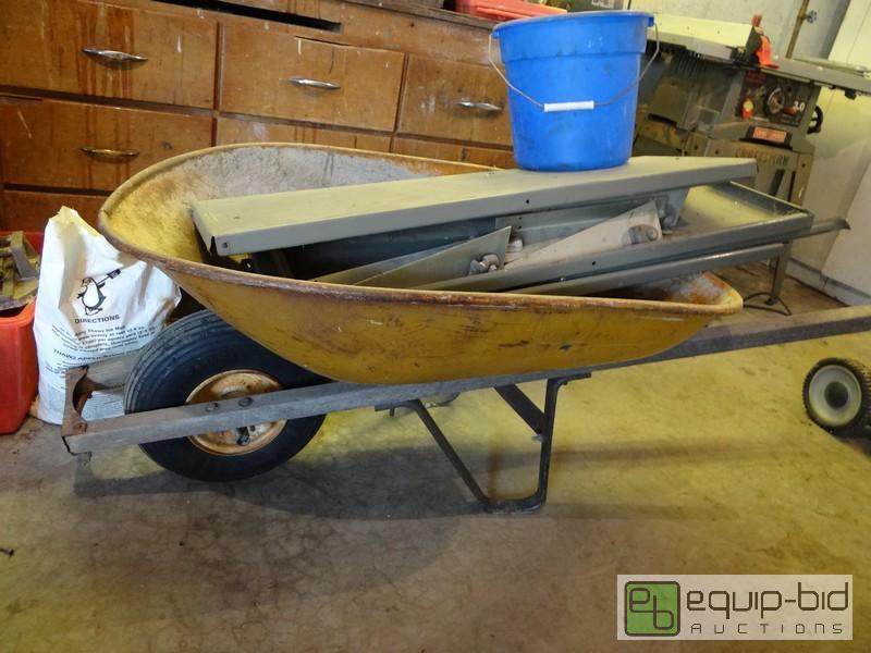 lot 2119 image: Wheel Barrow With Wooden Handles...