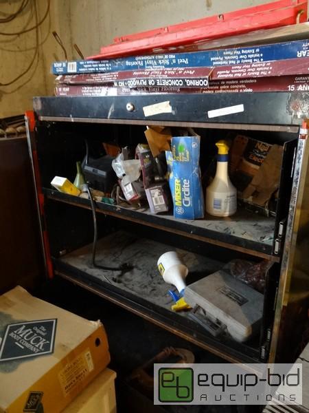 lot 2122 image: Metal Storage Cabinet With Contents...
