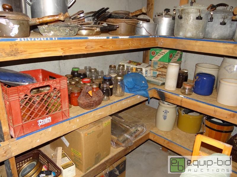 lot 2129 image: Section Of Storage Shelving Contents With Cro...