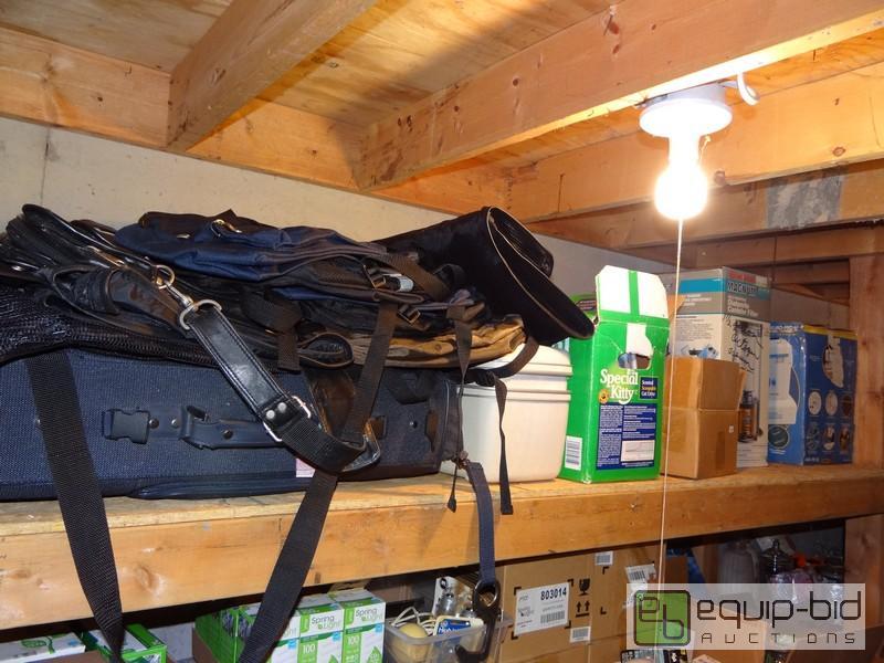 lot 2131 image: Section Of Storage Shelving Contents With Chr...