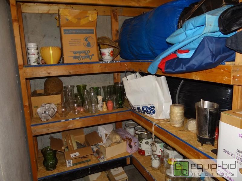 lot 2133 image: Section Of Storage Shelving Contents With Lot...
