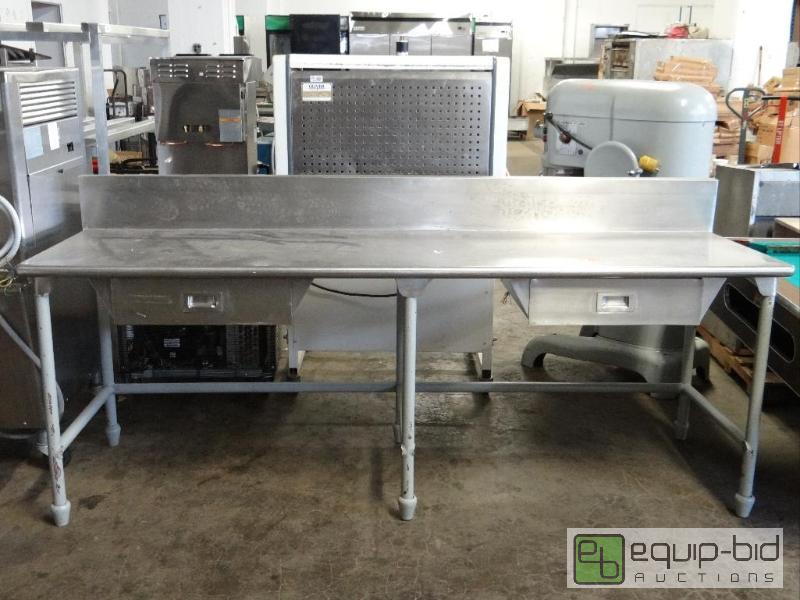 lot 2008 image: Stainless Steel Table Top with Two Drawers  9...