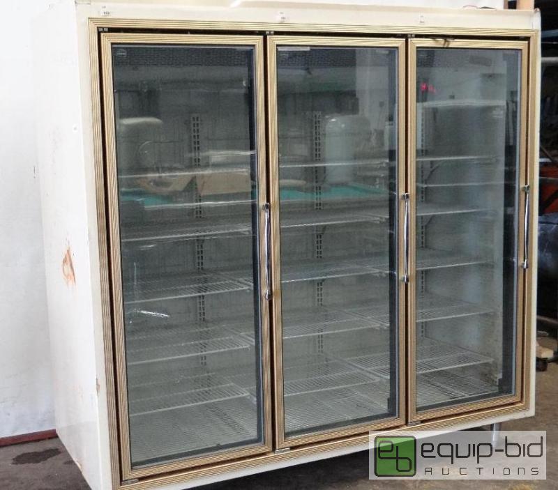 lot 2018 image: Hussman Three Door Merchantdizing Freezer wit...
