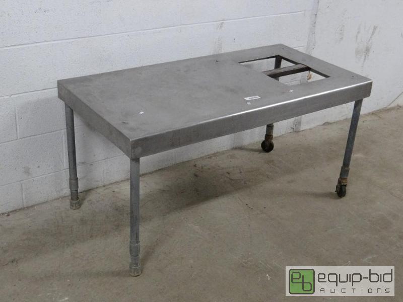 lot 2074 image: Stainless Steel TableSteel Frame and Legs has...