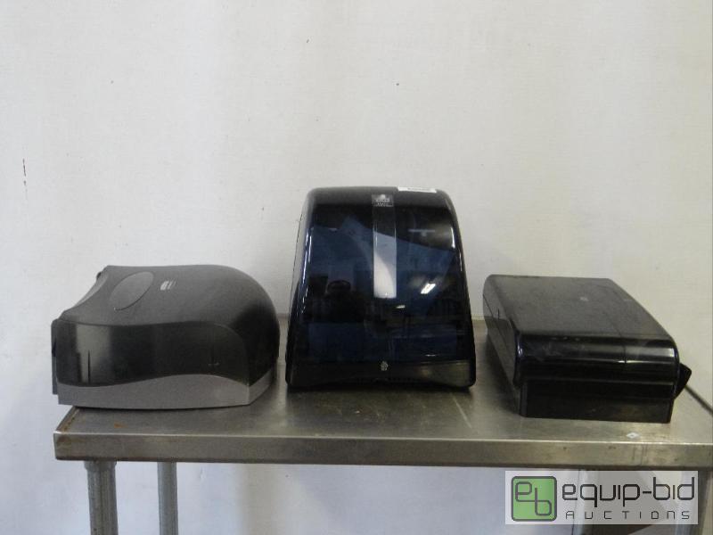 lot 2106 image: Three Assorted Paper Towel Dispensers...