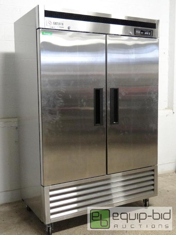 lot 2123 image: Saturn Two Door Freezer on Casters  Model S49...