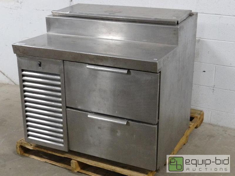 lot 2131 image: Steel Pizza Prep Station with Storage Drawers...