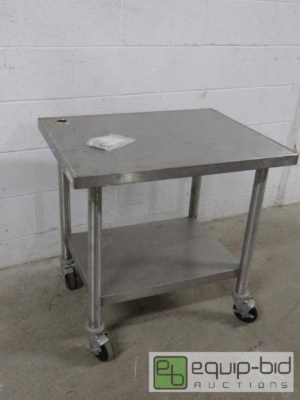lot 2135 image: Stainless Steel Equipment Stand with Under Sh...