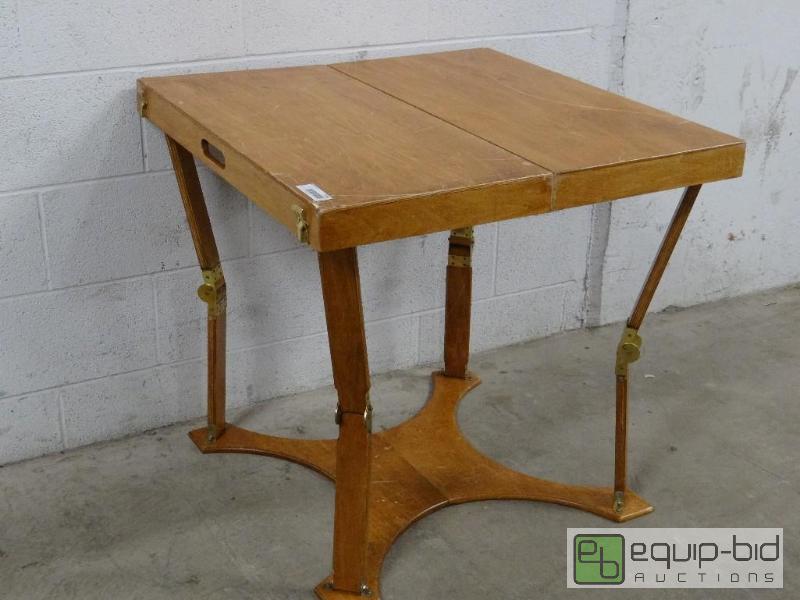 lot 2141 image: Spider Legs Wooden Folding Table&nbsp  Folds...