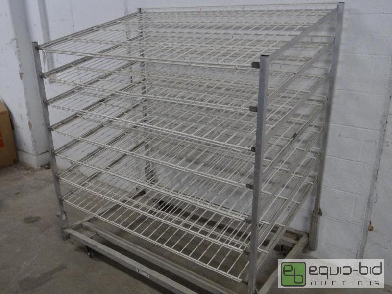 lot 2148 image: Large Aluminum Framed CoolingDrying Rack on ...