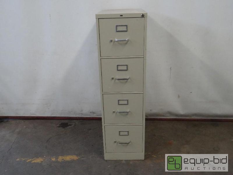 lot 2152 image: Steel 4 Drawer File Cabinet...