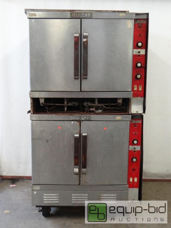 lot 2162 image: Vulcan Natural Gas Double Stack Convection Ov...