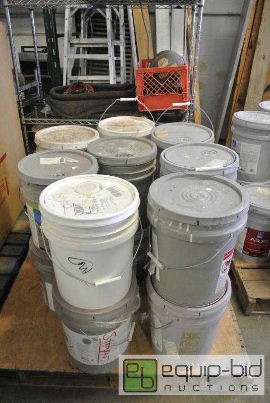lot 2518 image: (18) Five Galen Buckets of Misc Paints and St...