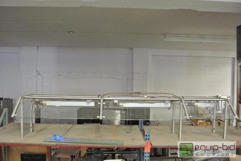 lot 2551 image: 10ft Sneeze Guard with (3)&nbspHatco &nbspF...