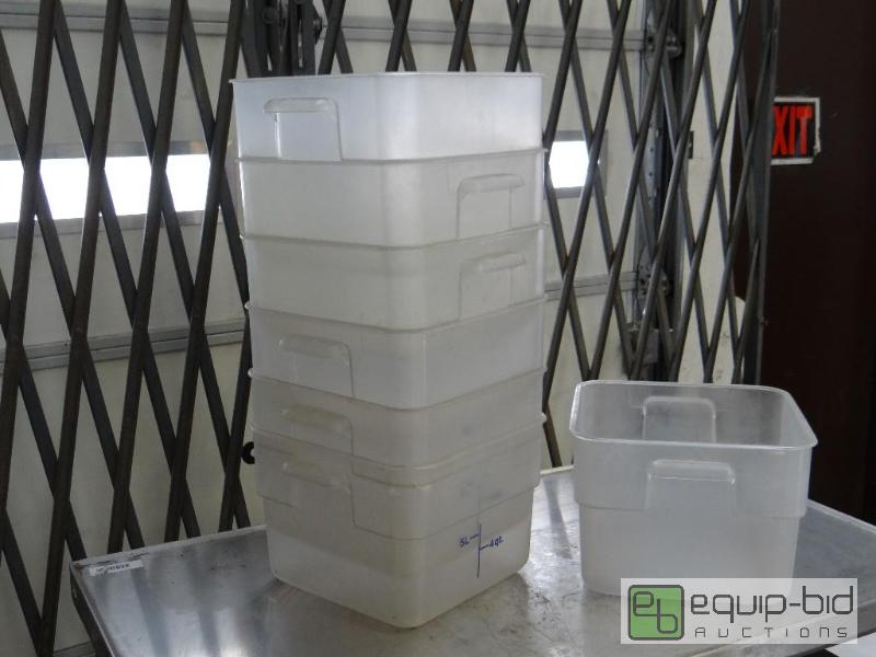 lot 2608 image: Lot of (7) 12 Quart Cambro Storage Bins  11x1...