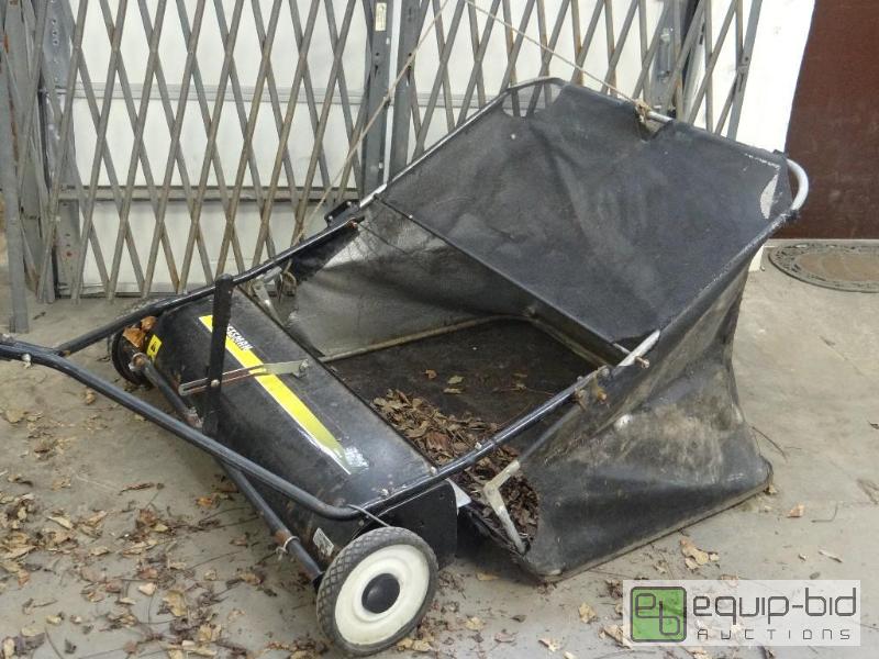 lot 2625 image: Craftsman Pull Behind 36in Leaf Sweeper...
