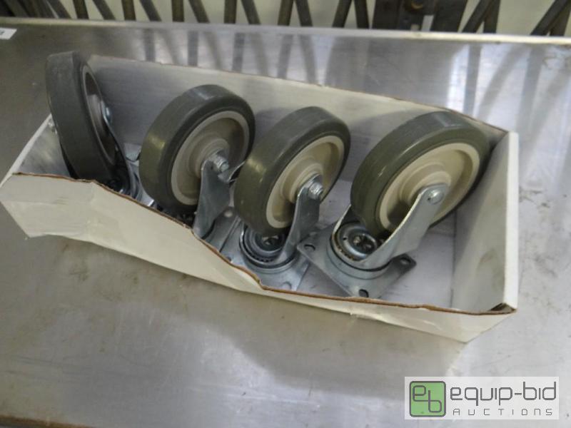 lot 2635 image: Lot of (4) Five inch Heavy Duty Caster  Two a...