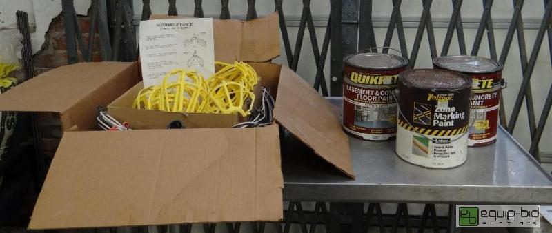 lot 2640 image: Lot of Light Guards, Wiring, and Cement Paint...