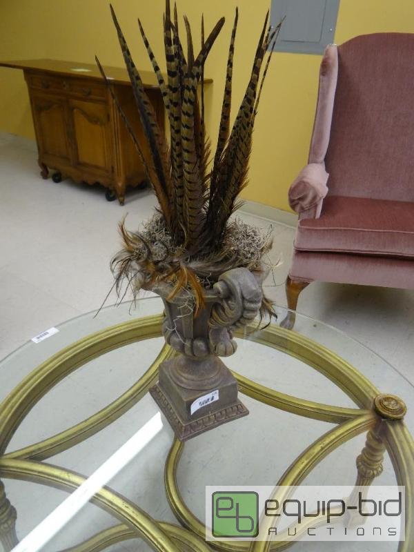 lot 115 image: PHEASANT TABLE VASE DECOR. 30&quot X 14&quot...