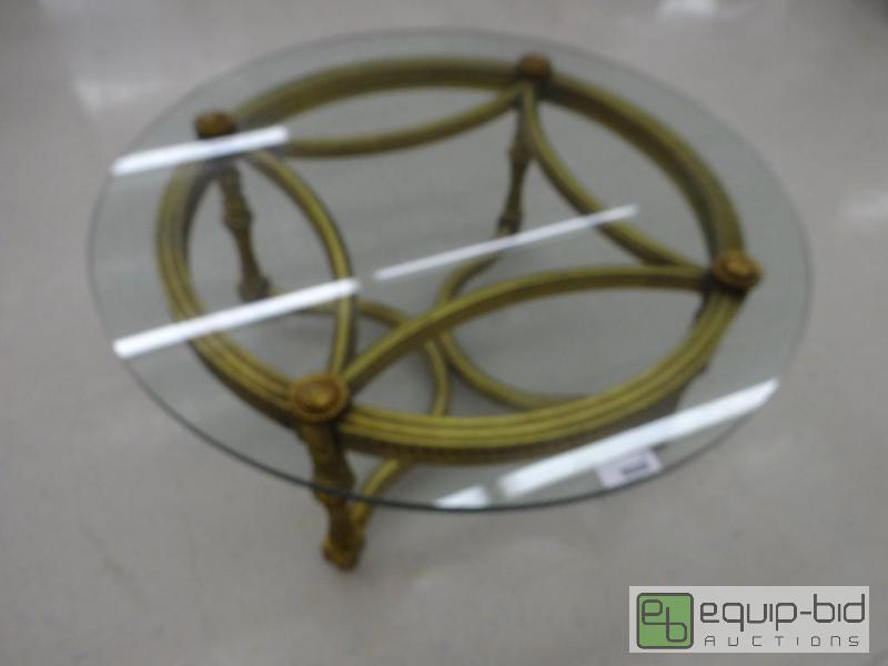 lot 117 image: VERY NICE GLASS TOP COFFEE TABLE 40&quot X 1...