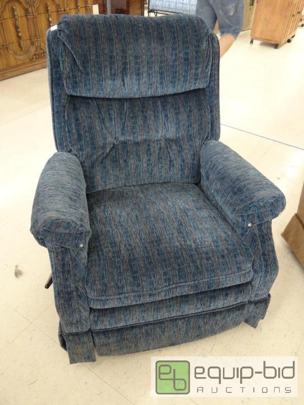 lot 132 image: BLUE ROCKER, RECLINER, GLIDER....
