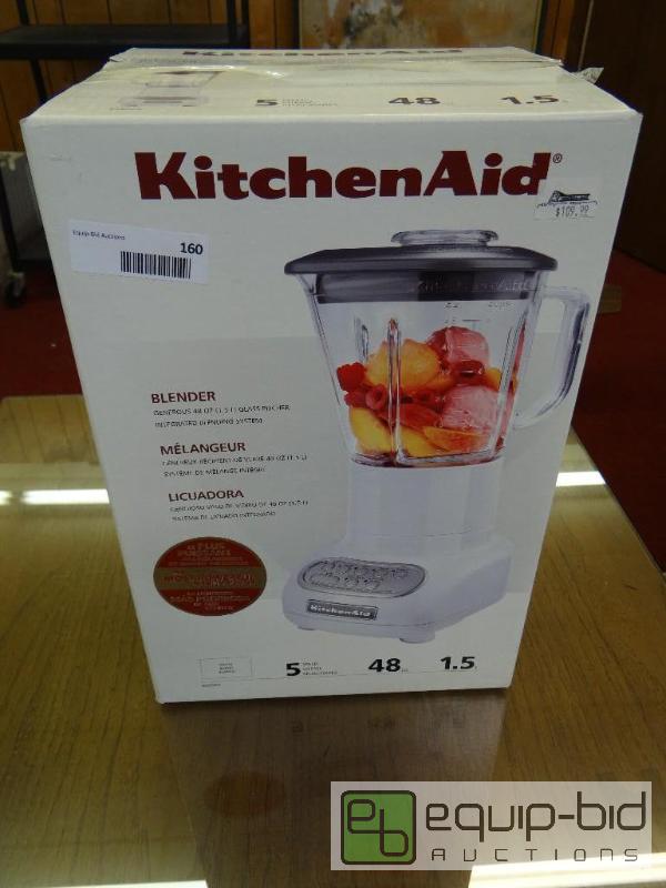 lot 160 image: BRAND NEW IN BOX, KITCHEN AID 5 SPEED 48oz BL...