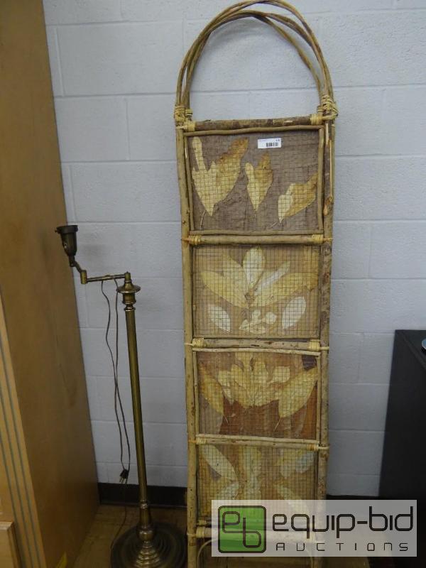 lot 175 image: ROOM DIVIDER &amp FLOOR LAMP...