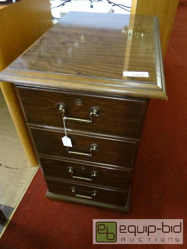 lot 201 image: 2 DRAWER WOOD FILE CABINET....