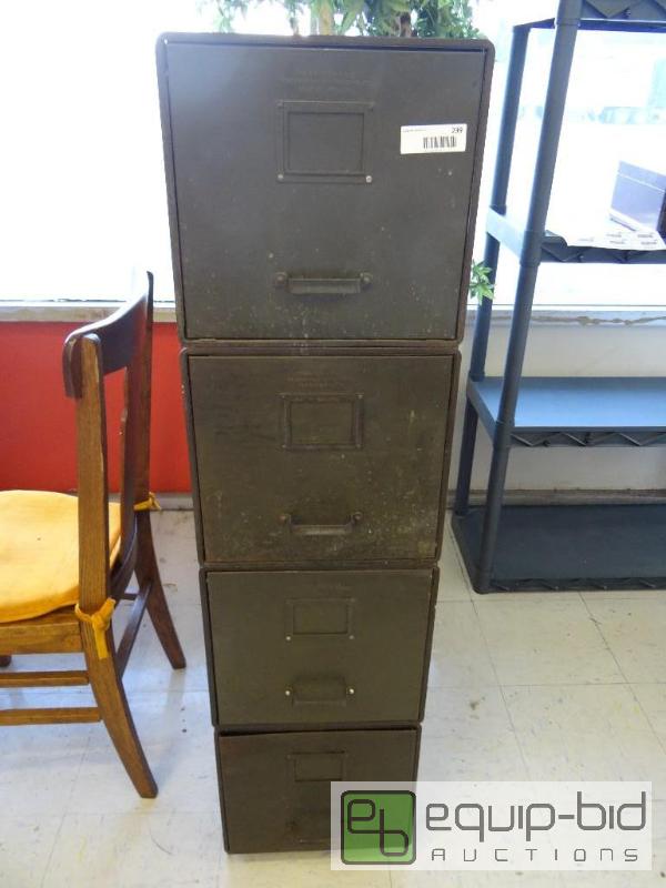 lot 239 image: 4 DRAWER METAL FILE CABINET....