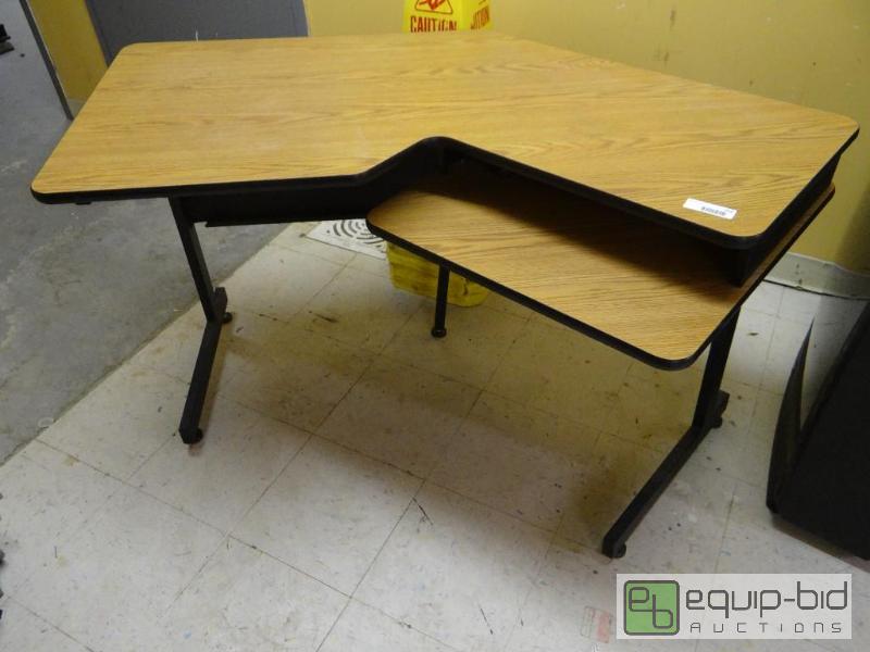 lot 259 image: NICE DESK WITH METAL FRAME....