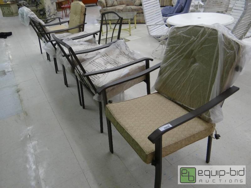 lot 261 image: LOT OF BRAND NEW PATIO CHAIRS WITH PADS....