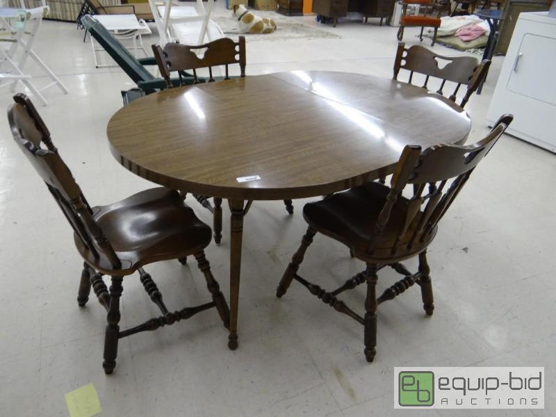 lot 268 image: DINNING&nbspROOM TABLE, WITH 4 CHAIRS...