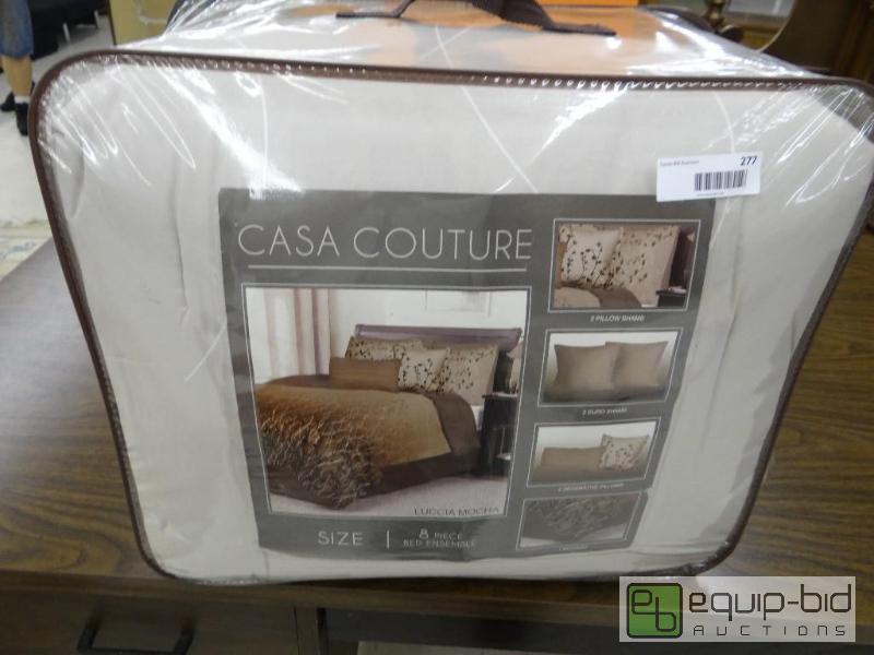 lot 277 image: NEW IN PACKAGE, QUEEN SIZE, 8 PIECE COMFORTER...