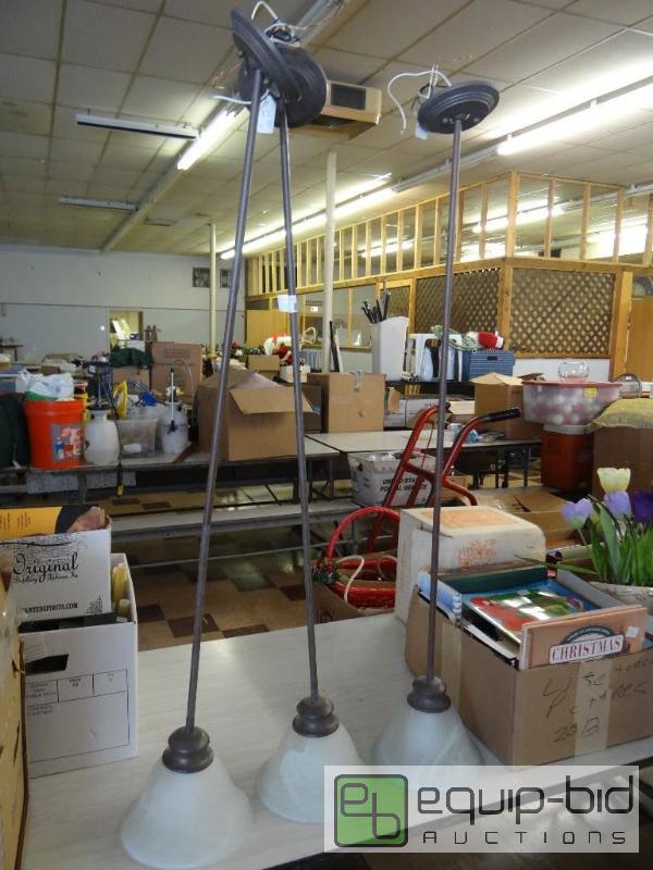 lot 313 image: LOT OF 3 PENDENT LIGHTS....