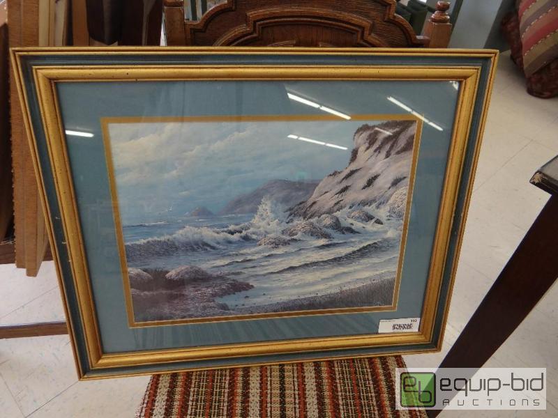 lot 333 image: FRAMED PRINT, SIGNED CLYDE OWES, 22&quot X 1...