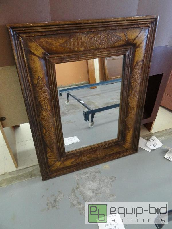 lot 387 image: VERY NICE LARGE FRAMED MIRROR, VERY NEAT FRAM...